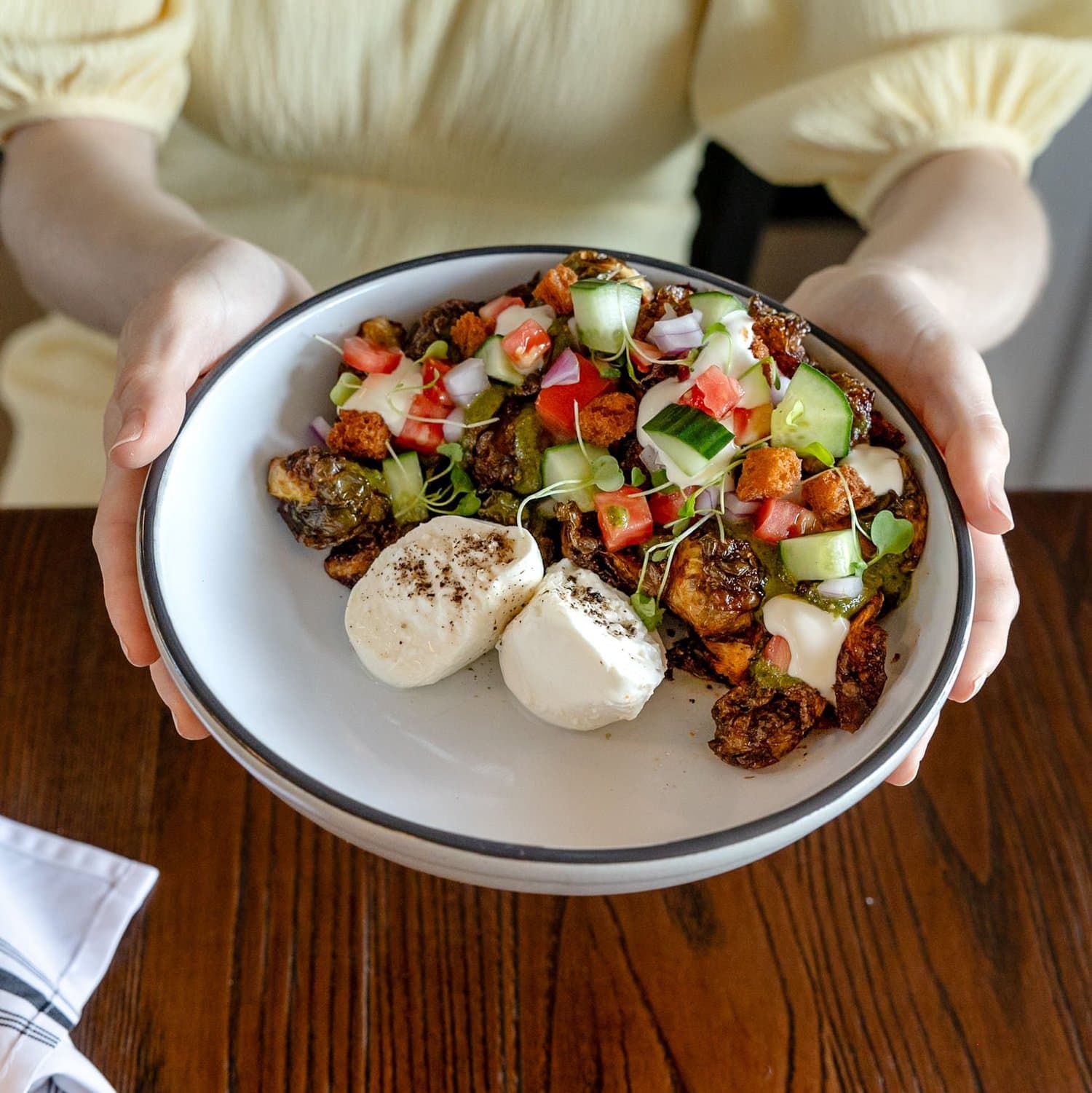 A fresh salad served at Hidden Wit